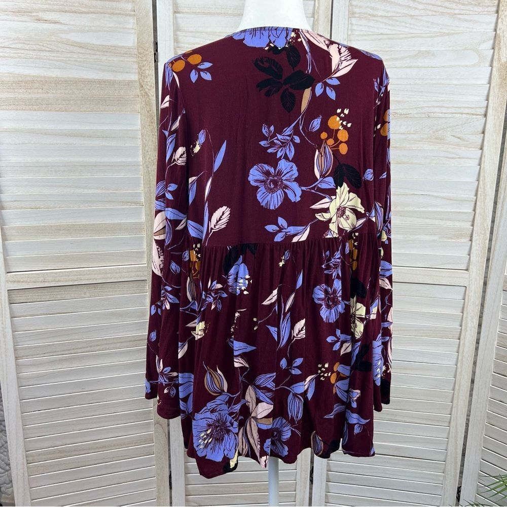 Free People Bella Bell Sleeve Boho Tunic Top Medium - Picture 7 of 12